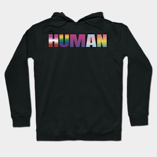 HUMAN Rainbow Flag Hoodie